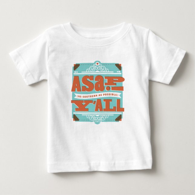 Camiseta Para Bebê ASAP | Tão Sul Quanto Possível Y'ALL (Frente)