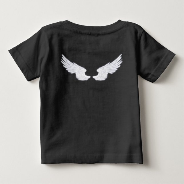 Camiseta Para Bebê Asas Anjos Brancos (Verso)