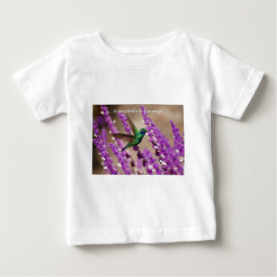 Camiseta Para Bebê Asas de Fé a Espingarda-Violeta a Espantar
