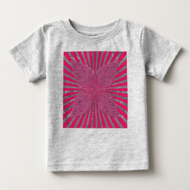 Camiseta Para Bebê Asas de Sangue Elétricas: Um Vividly Edgy e Belo (Frente)