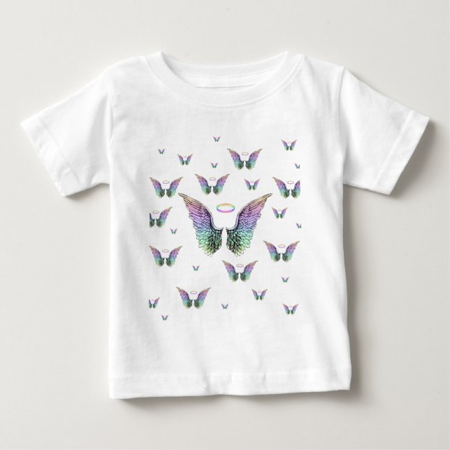 Camiseta Para Bebê Asas do anjo (Frente)