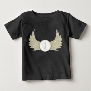 Camiseta Para Bebê Asas (Idade 1) - Baby Fine Jersey T Shirt 