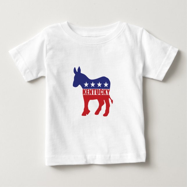 Camiseta Para Bebê Asno de Kentucky Democrata (Frente)