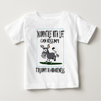 Camiseta Para Bebê Asno do Trisomy 18