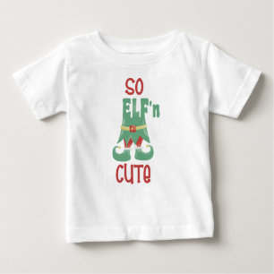 Camiseta Para Bebê Assim Natal engraçado bonito de ELF'n