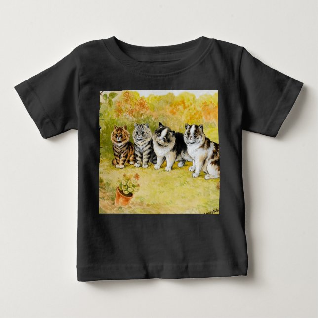 Camiseta Para Bebê Assista o Birdy de Louis Wain (Frente)