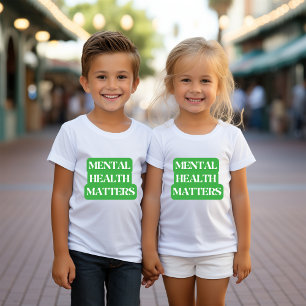 Camiseta Para Bebê Assuntos de Saúde Mental - Sensibilização Espalhad