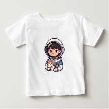 Astronaut Boy N' Cat Cute Cartoon Dreamer