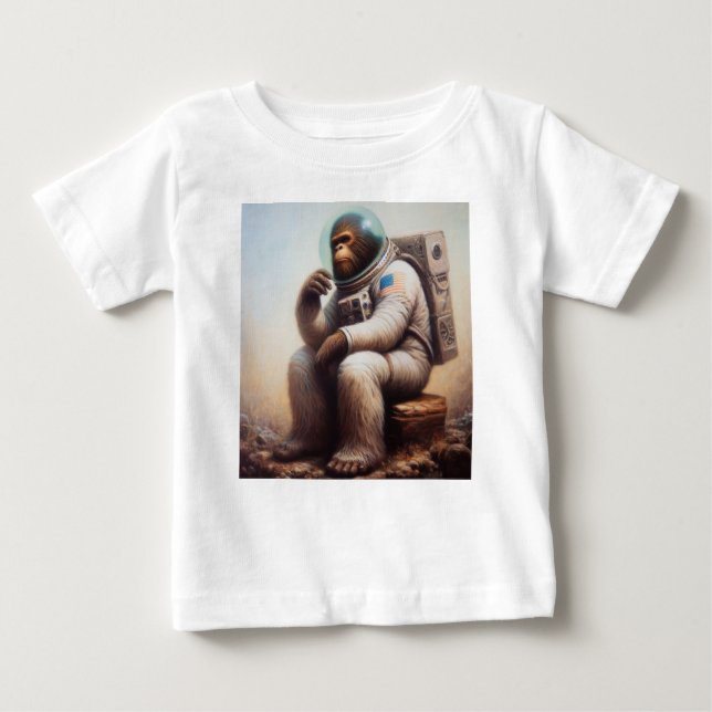 Camiseta Para Bebê Astronauta Bigfoot (Frente)