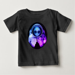 Camiseta Para Bebê Astronauta de Alienígena Retroativa