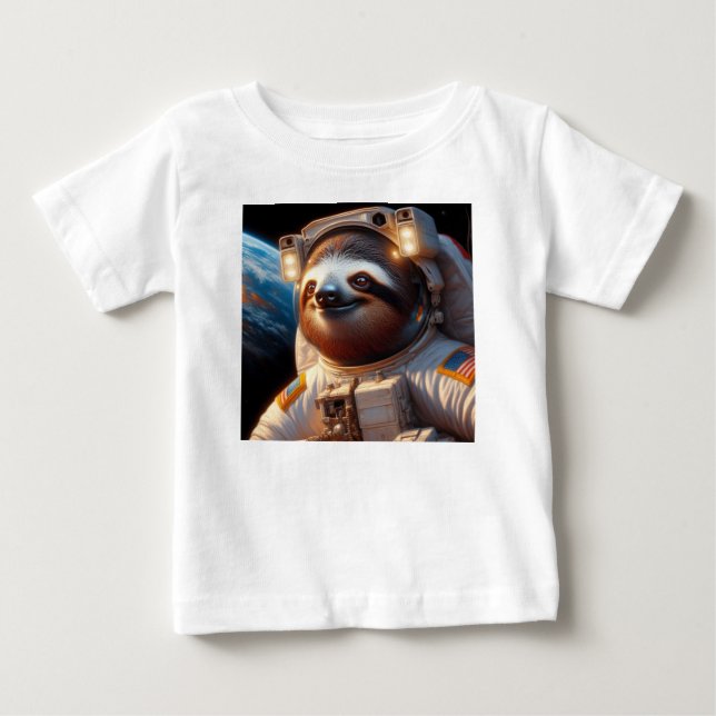 Camiseta Para Bebê Astronauta de Lama (Frente)