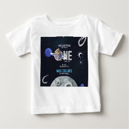 Camiseta Para Bebê Astronauta do Espaço Sideral 1º Aniversário