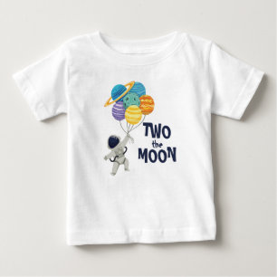 Camiseta Para Bebê Astronauta dos Planetas Espaciais do Menino de Ani