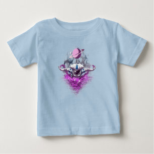 Camiseta Para Bebê Astronauta Espacial Nadando