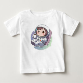 Camiseta Para Bebê Astronauta Fofo