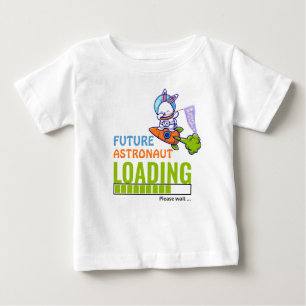 Camiseta Para Bebê Astronauta Futuro Carregando Rabbit Unisex