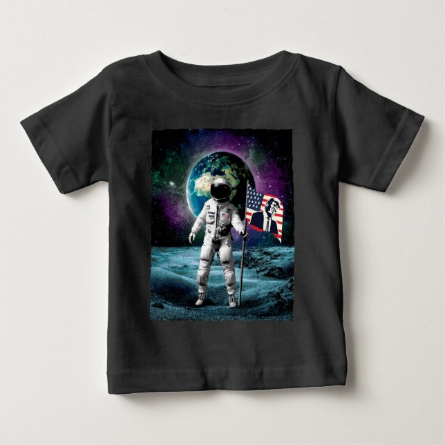 Camiseta Para Bebê Astronautas para o Convite Trump 2024 (Frente)