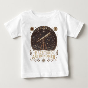 Camiseta Para Bebê Astrônomo de Quintal Astronomia Engraçada Amante d