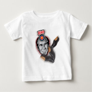 Camiseta Para Bebê Ataque dos calçados @ George Bush do calçado-Lan