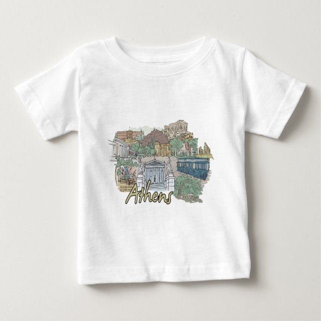 Camiseta Para Bebê Atenas (Frente)