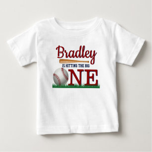 Camiseta Para Bebê Atingindo O Grande primeiro aniversario De Beisebo