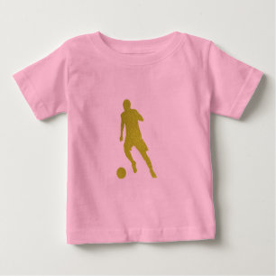 Camiseta Para Bebê Atirador de Futebol OURO LEGAL