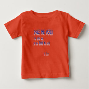 Camiseta Para Bebê ATIRAR o mundo - De uma forma gentil