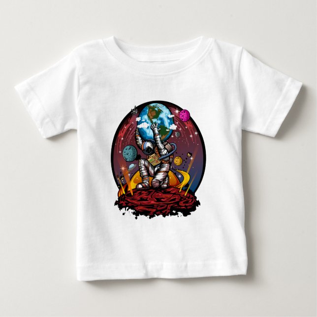Camiseta Para Bebê Atlas Space Man (Frente)