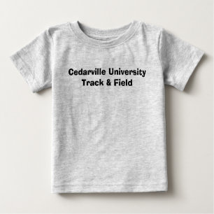 Camiseta Para Bebê Atletismo da universidade de Cedarville