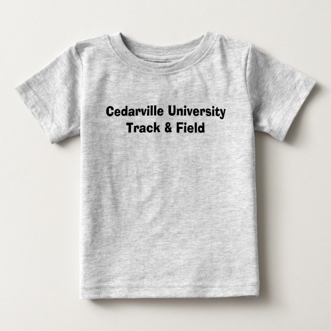Camiseta Para Bebê Atletismo da universidade de Cedarville (Frente)