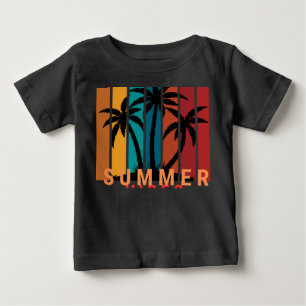 Camiseta Para Bebê Atmosfera de Verão equatorial