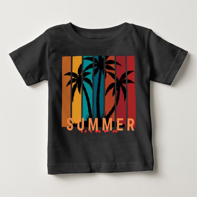 Camiseta Para Bebê Atmosfera de Verão equatorial (Frente)