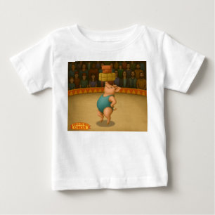 Camiseta Para Bebê Ato de equilíbrio da porca Petra