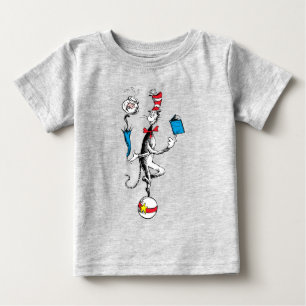 Camiseta Para Bebê Ato de Equilíbrio do Gato no Chapéu