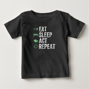 Camiseta Para Bebê Ato de Sono Repetido - Agentes T em Ação