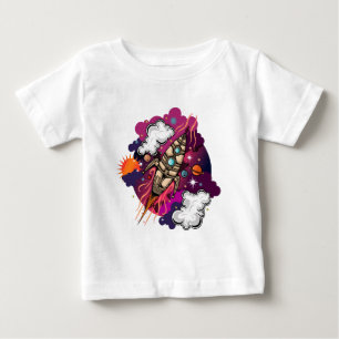 Camiseta Para Bebê Através Da Galáxia