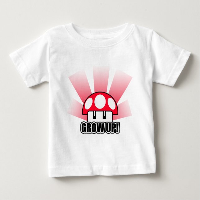 Camiseta Para Bebê Aumente a força do banheiro vermelho (Frente)