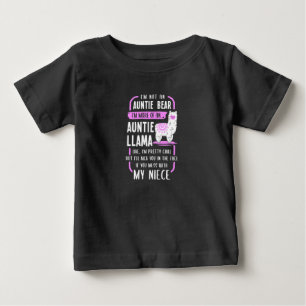 Camiseta Para Bebê Auntie Llama