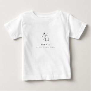 Camiseta Para Bebê Aura11 acredite em suas vibrações