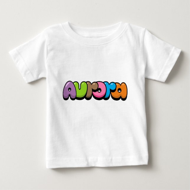 Camiseta Para Bebê Aurora (Frente)