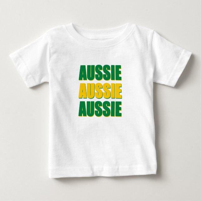 Camiseta Para Bebê Aussie Aussie (Frente)