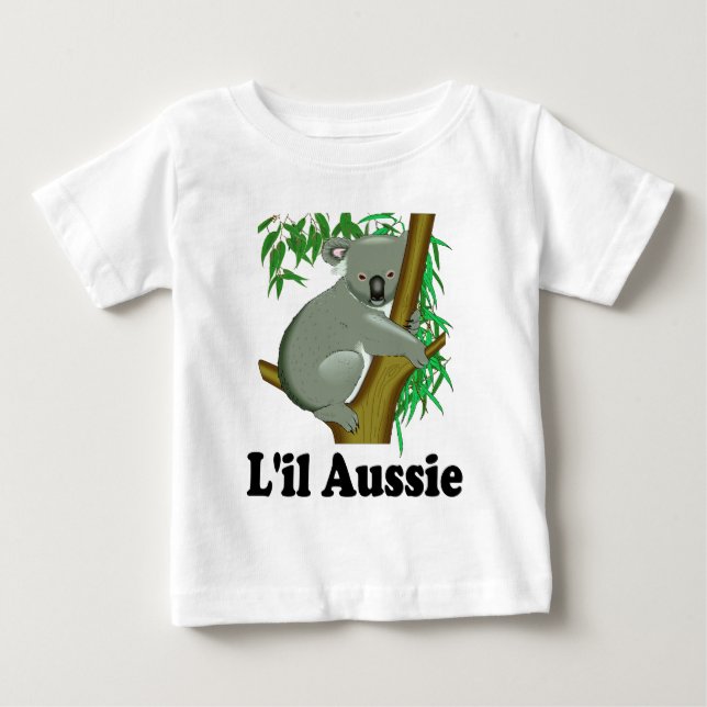 Camiseta Para Bebê Aussie de L'il. Koala australiano bonito (Frente)