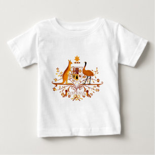 Camiseta Para Bebê Austrália COA Brown