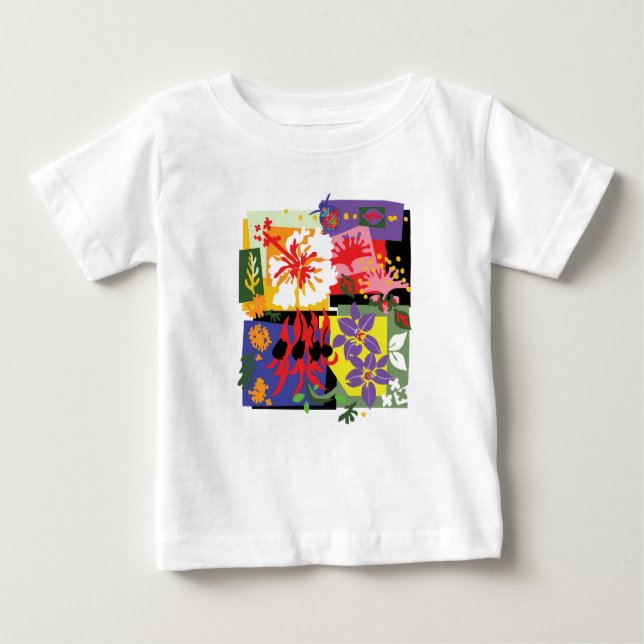 Camiseta Para Bebê Austrália WILDFLOWERS - Celebração Floral - (Frente)