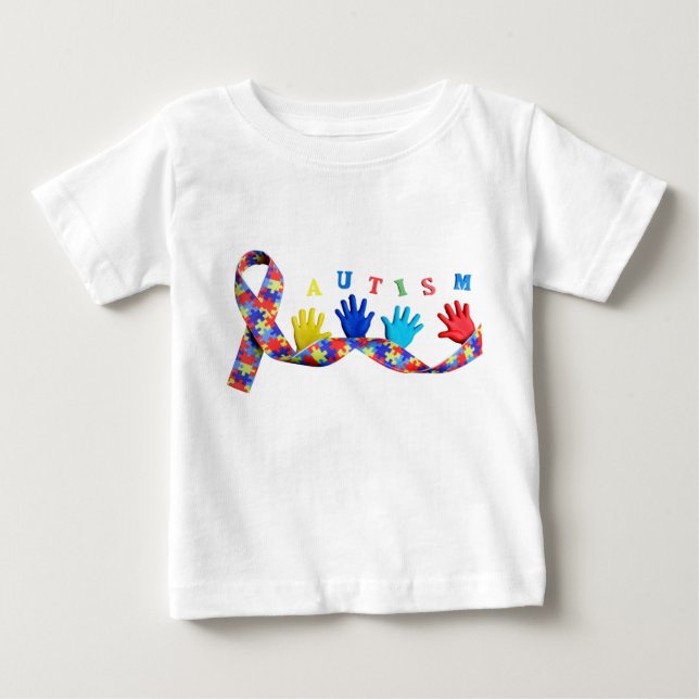 Camiseta Para Bebê Autism (Frente)