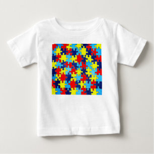 Camiseta Para Bebê Autismo Awareness Quebra-cabeça por Shirley Taylo