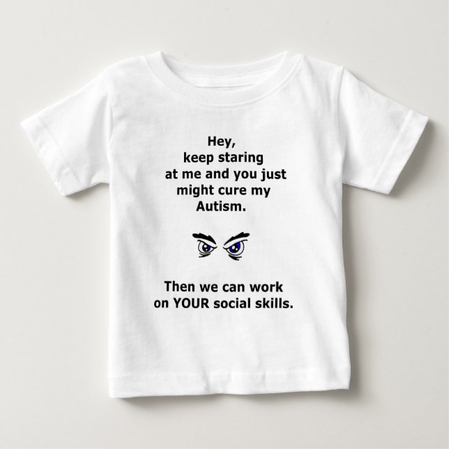 Camiseta Para Bebê Autismo/KeepStaring (Frente)