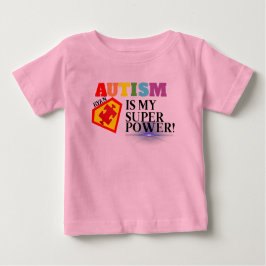 Camiseta Para Bebê Autismo Personalizado É Minha Superpotência T-Shir