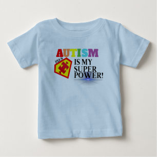 Camiseta Para Bebê Autismo Personalizado É Minha Superpotência T-Shir