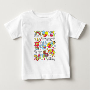 Camiseta Para Bebê Autismo Sensibilização Adotar Diversidade Neuro In